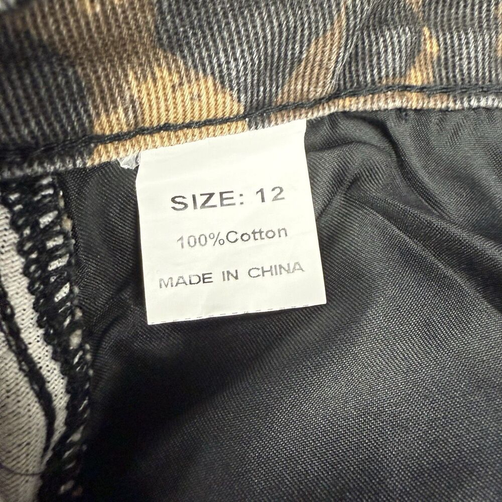 Potili Pants Jeans Women’s Size 12 Wide Leg Leopard Print Fashion Style New - Picture 6 of 10